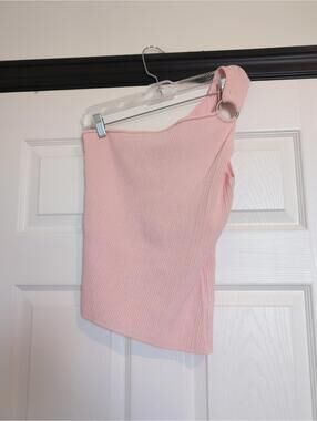 Large NWT Ramy Brook one shoulder tank cotton blend